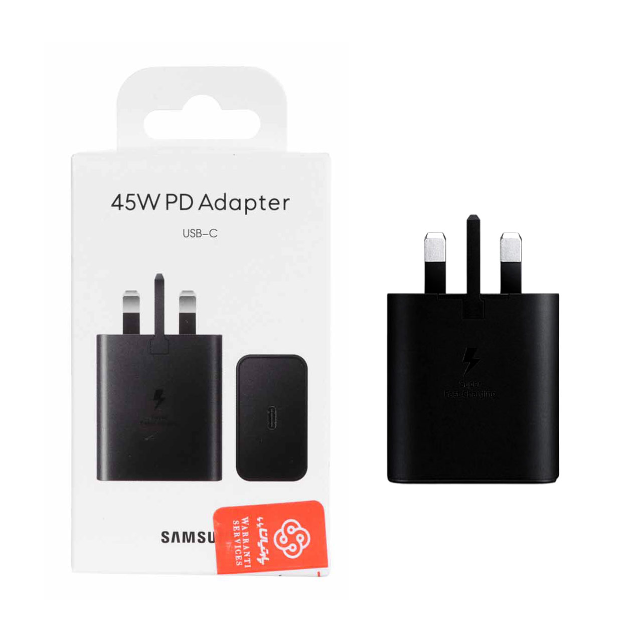 شارژر دیواری SAMSUNG 45W T4510 (S24) ( فست و PD) مشکی - (گارانتی پارتیان پایا)- مجهز به فناوری GAN-NFC